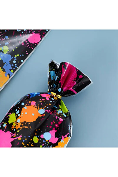 hdcw 20 ADET BOYA DESENLİ AMBALAJ, DOĞUM GÜNÜ PARTİSİ, HEDİYE, KURABİYE TORBALARI