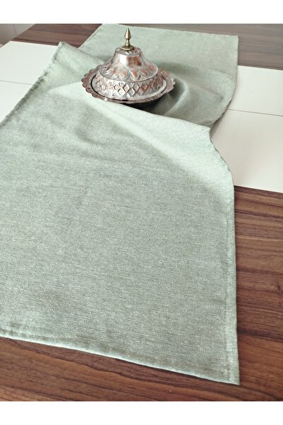 denizli hatırası Buldan Renkli Keten Yıkanmış Yumuşak Düz Runner 45 x 115 cm