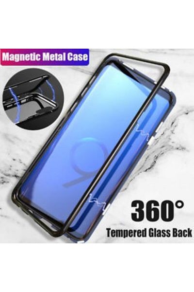 OEM Husă magnetică pentru Samsung Galaxy NOTE 8, neagră, potrivire perfectă cu spate din sticlă securizată premium