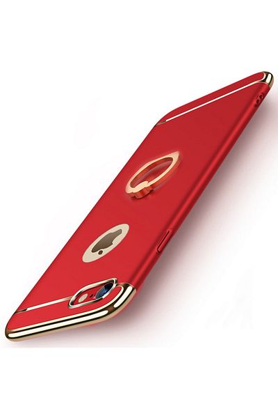 OEM Apple Iphone 8 Plus phone case offers 3in1 protection Ultrathin Lux Red Matte G Ring