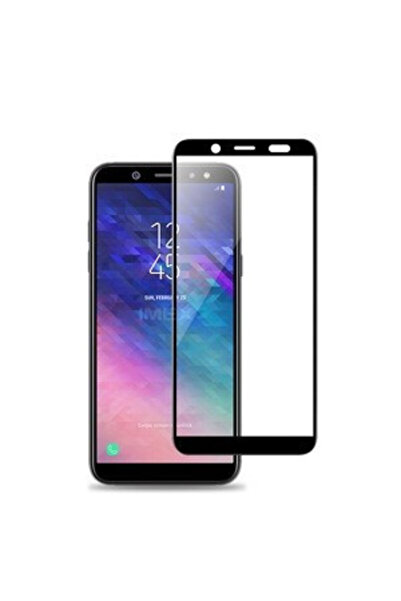 BLACK Folie de sticlă pentru Samsung Galaxy A6 Plus 2018, 10D FULL GLUE, Negru