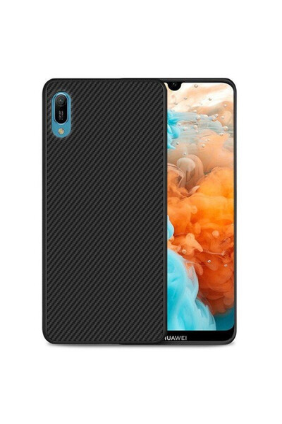 OEM Husă pentru Huawei Y6 2019, potrivire perfectă, cu inserții din carbon, n...