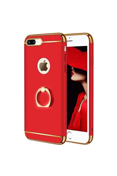 OEM Apple Iphone 8 Plus phone case offers 3in1 protection Ultrathin Lux Red Matte G Ring