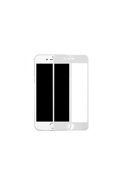 OEM Folie de sticlă 5D pentru Apple iPhone 8, margini colorate, alb