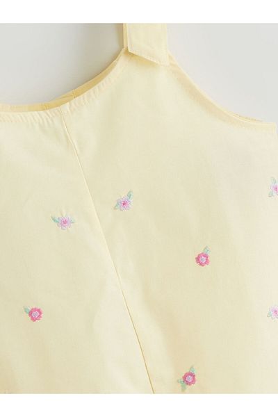 LC Waikiki Sari Strap Flower Embroidered Baby Girl Salopet