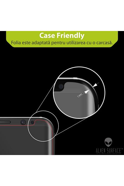 OEM Folie Alien Surface HD, Samsung Galaxy S6 Edge, protecție spate și laterală + cadou Alien Fiber
