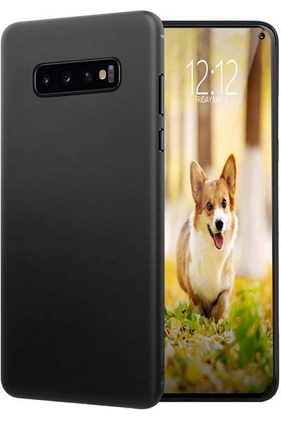 OEM Carcasă Samsung Galaxy S10, subțire, rezistentă la șocuri, neagră