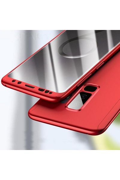 OEM Husă Samsung Galaxy S9, FullBody Elegance Luxury Red, acoperire completă la 360 de grade cu folie de protecție