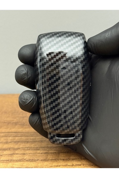 Mavi Keys Husă de protecție pentru chei din fibră de carbon cu 3 butoane compatibilă cu Mercedes C, E, S, G Class AMG Smart