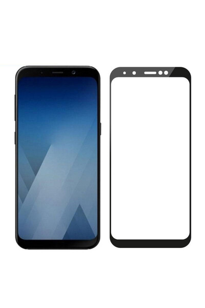 BLACK Samsung Galaxy A7 2018 Γυάλινη μεμβράνη, 10D FULL GLUE Μαύρο