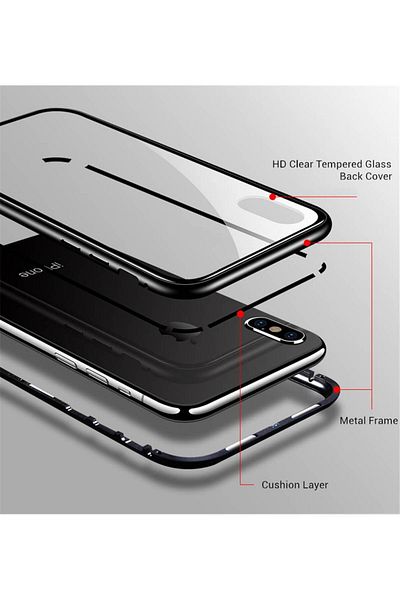 OEM Husă magnetică neagră pentru Huawei P30 PRO, MyStyle, potrivire perfectă, cu spate din sticlă securizată premium