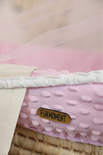 Fun Moment Moses Basket Pink + Base