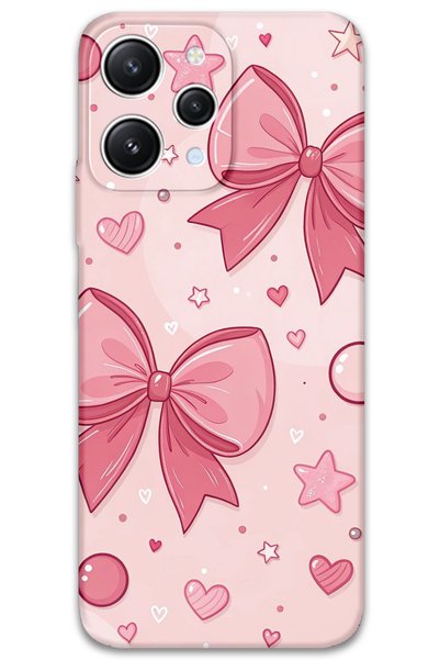 Gramaphone Xiaomi Redmi 12 Compatible Ribbon Pattern Phone Case + Screen Prot...
