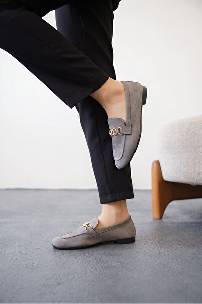 MODAADAM Жіночі балетки Nicol Tokalı - Сірі