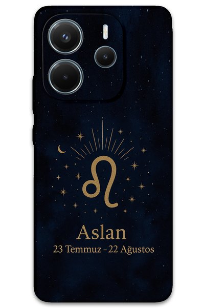 Gramaphone حافظة هاتف متوافقة مع Xiaomi Redmi Note 14 4G على شكل برج الأسد + ...