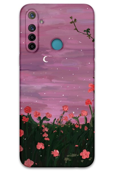 Gramaphone Realme 5I Compatible Flower Pattern Phone Case + Screen Protector ...