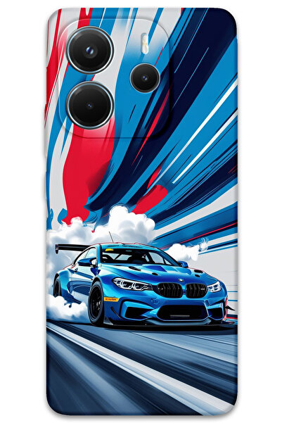 Gramaphone Xiaomi Redmi Note 14 4G Uyumlu Araba Desenli Telefon Kılıfı + Ekra...