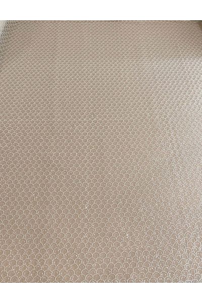 Luxuro Ivory Lace with Geometric Pattern, Pearls and Sequins