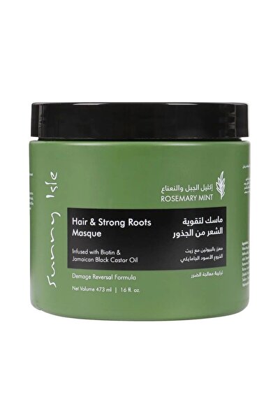Sunny Isle ماسك شعر لتقوية الشعر من الجذور بخلاصة إكليل الجبل والنعناع من ساني آيل - 473مل