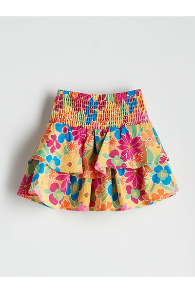 LC Waikiki New Season Elastic Waist Floral Girl's Skirt - S5Iq21Z1