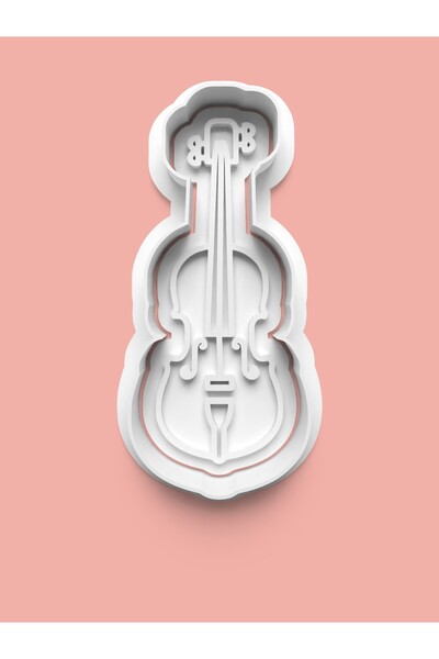 AKTASTORE قالب كوكيز على شكل كمان وقالب عجينة السكر