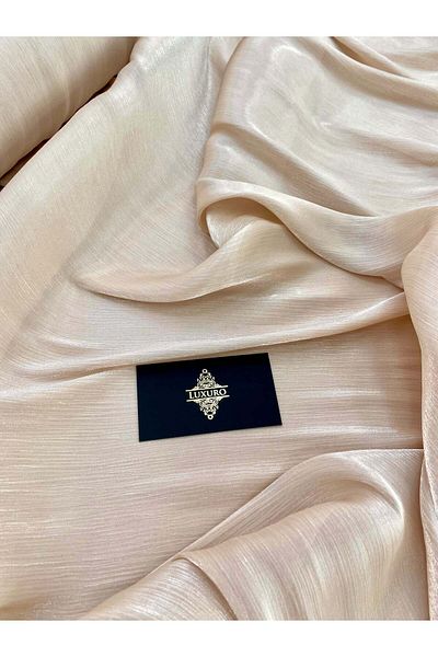Luxuro Light Nude Crepe Filmed Veil