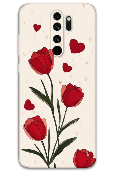 Gramaphone Xiaomi Redmi Note 8 Pro Compatible Flower Pattern Phone Case + Scr...