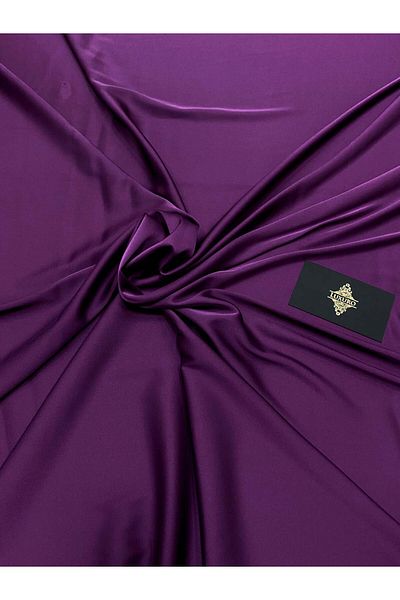 Luxuro Premium Silky Elastic Satin Dark Purple
