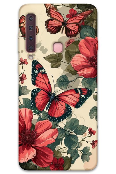 Gramaphone Galaxy A9 2018 Compatible Butterfly Pattern Phone Case + Screen Pr...