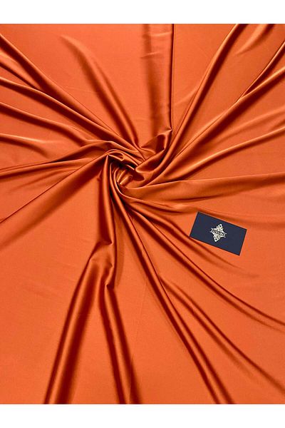 Luxuro Premium Silky Elastic Satin Terracotta