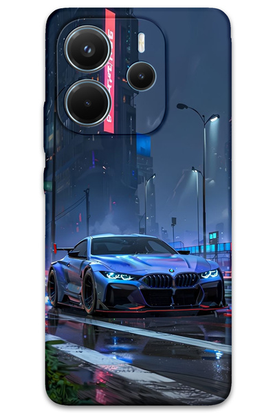 Gramaphone Xiaomi Redmi Note 14 4G Uyumlu Araba Desenli Telefon Kılıfı + Ekra...