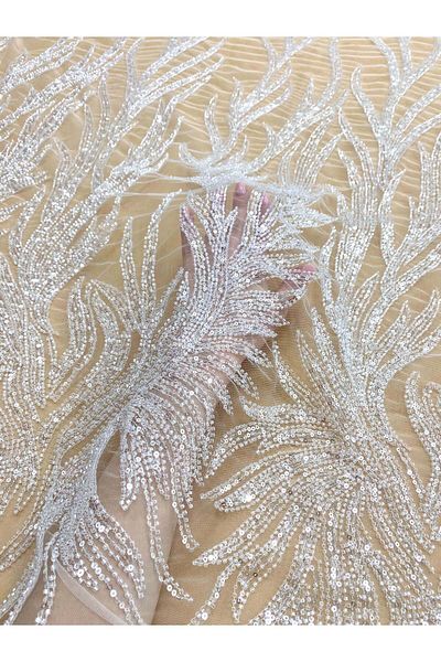 Luxuro Couture Diamond Lace with Beads and Sequins