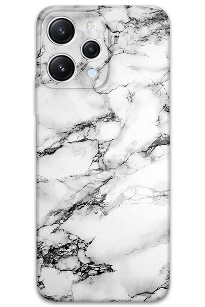 Gramaphone Xiaomi Redmi 12 Compatible Marble Pattern Phone Case + Screen Prot...