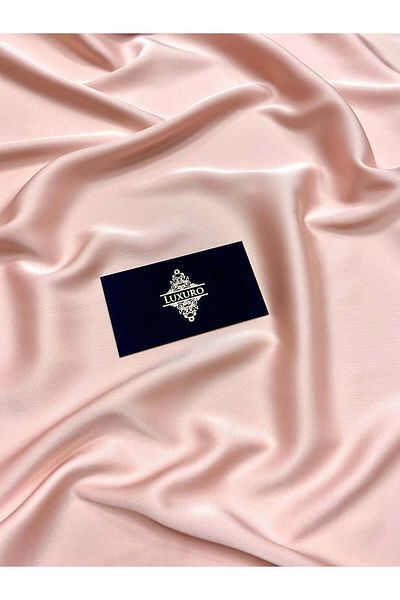 Luxuro Premium Silky Elastic Satin Salmon Pink