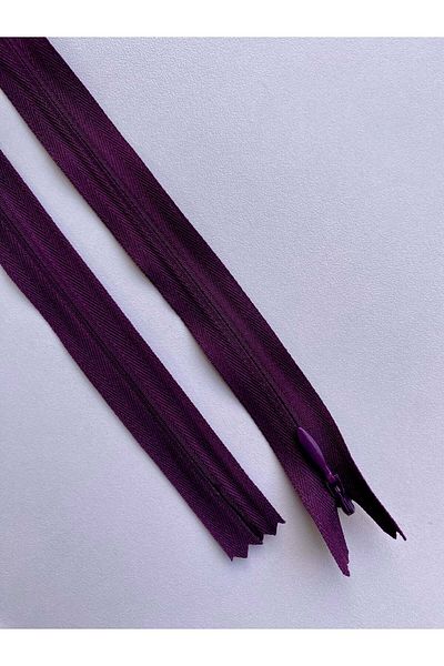 Luxuro Premium Hidden Zipper Dark Purple - 70 cm Length