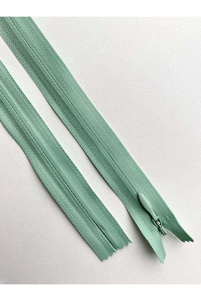 Luxuro Premium Hidden Zipper Dusty Green - 70 cm Length