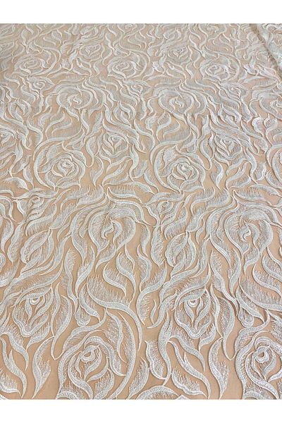 Luxuro Floral Lace with Pearls and Sequins