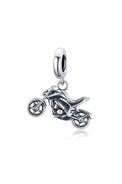 Es Silver Metalik Naked Motorsiklet Charm / 925 Ayar Gümüş