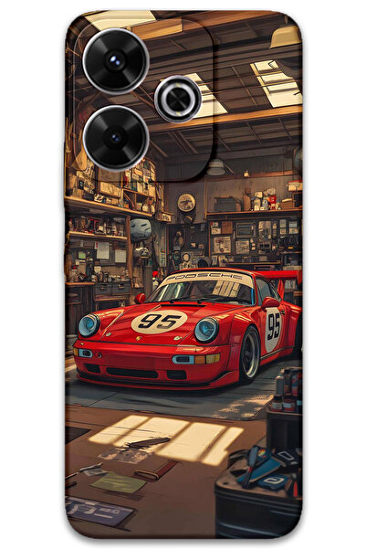 Gramaphone Xiaomi Redmi 13 Uyumlu Araba Desenli Telefon Kılıfı + Ekran Koruyucu - 5759