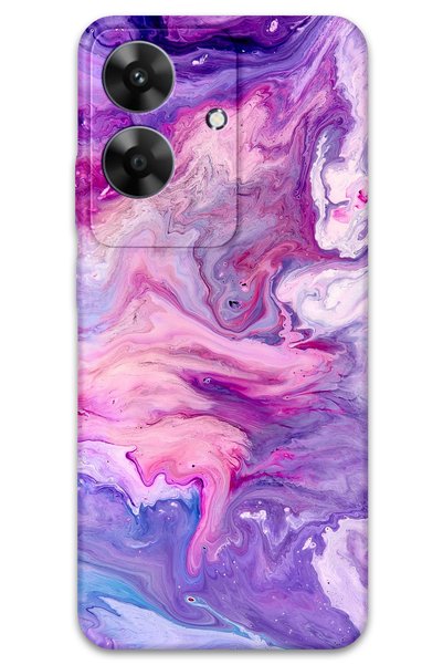 Gramaphone Realme Note 60 Compatible Marble Pattern Phone Case + Screen Prote...