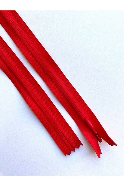 Luxuro Premium Concealed Zipper Bright Red - 70 cm Length
