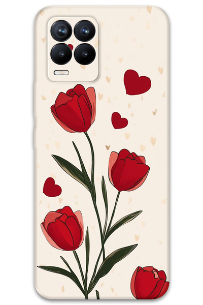 Gramaphone Realme 8 Pro Compatible Flower Pattern Phone Case + Screen Protect...