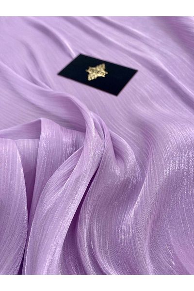 Luxuro Light Lavender Crepe Filmed Veil