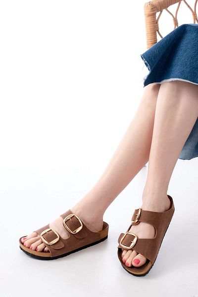 TB Terzi Bey Tan Daily Women's Slippers