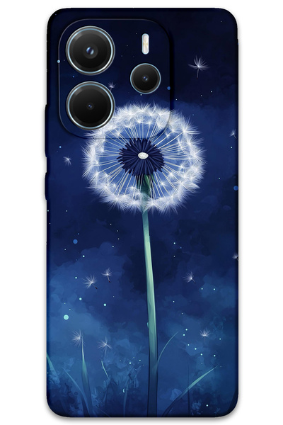 Gramaphone Xiaomi Redmi Note 14 4G Uyumlu Çiçek Desenli Telefon Kılıfı + Ekran Koruyucu - 5787