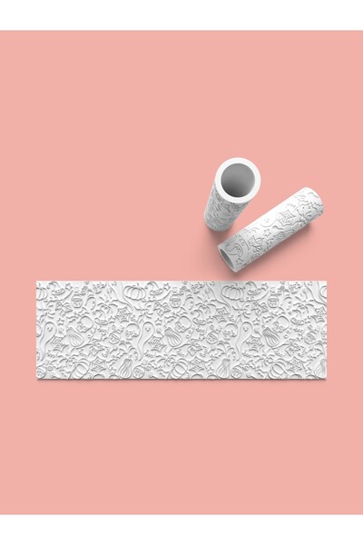AKTASTORE Hamur Seramik Polimer Kil Desen Verici Rulo Silindir 10 Cm Uzunluk ...