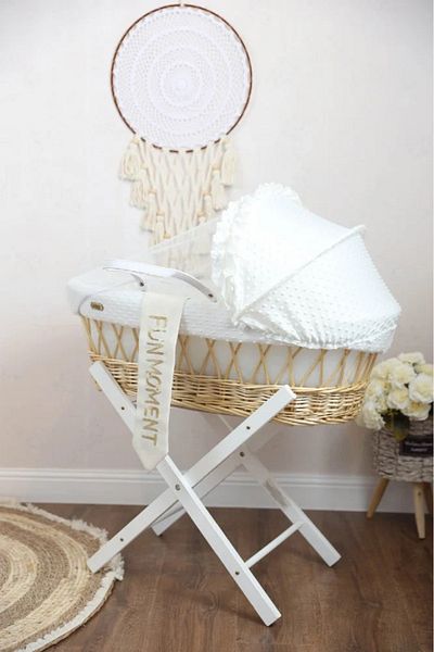 Fun Moment Moses basket (sugar-colored) crib + base