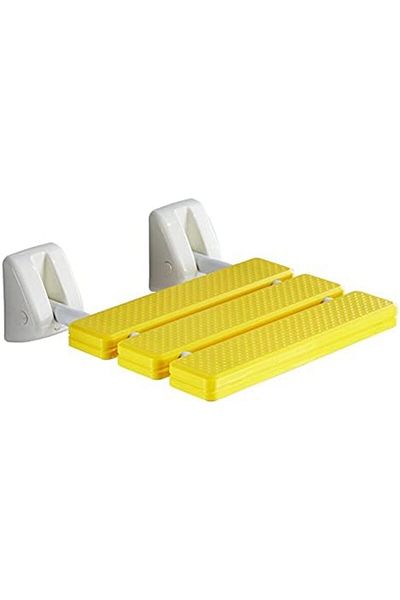 TAFASSELL Hand Drums Foldable Shower Chair Wall-Mounted Seat for Elderly and Disabled (Color: Yellow)