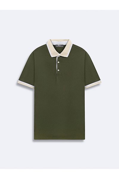 Ltb Basic Polo Neck Regular Green T-Shirt