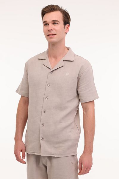 lumberjack Ml Raskol 61Hl103 5Fx Ecru Men's Shirt